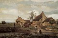 Ein Bauernhof in der Nièvre plein air Romantik Jean Baptiste Camille Corot